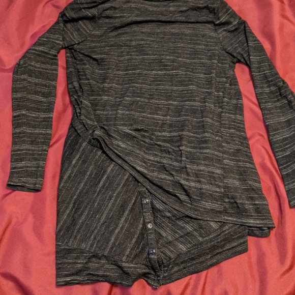 Grey Jacob Wrap Around Sweater - Picture 14 of 16